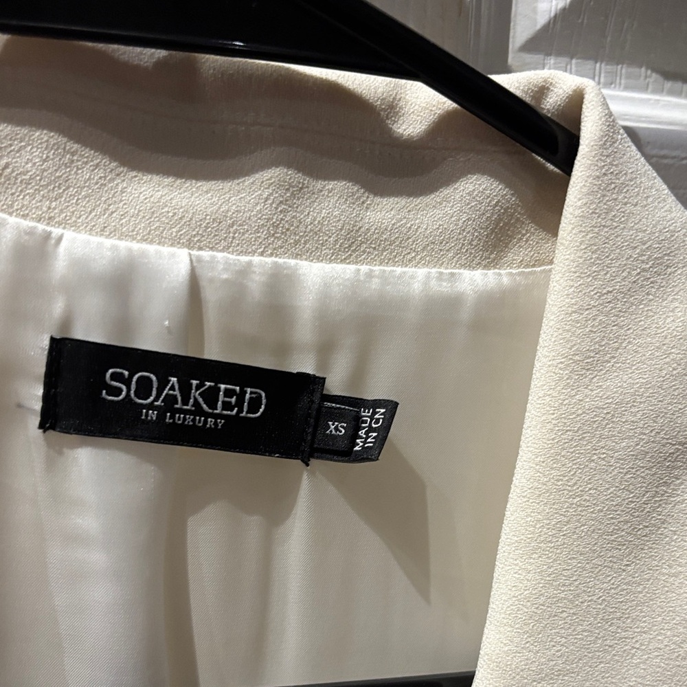 Sophisticated Cream Blazer by Soaked in Luxury - Picture 2 of 7